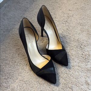 Jessica Simpson Black Heels with Pointed Toe